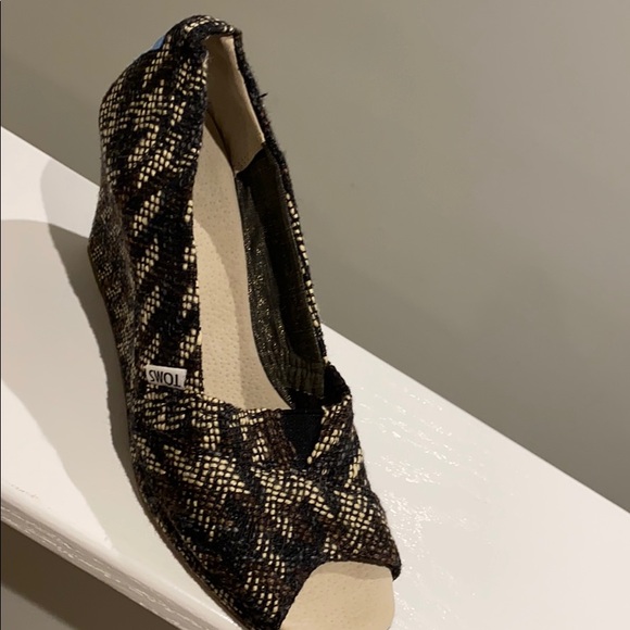 Toms Peep Toe wedge shoes - Picture 2 of 6